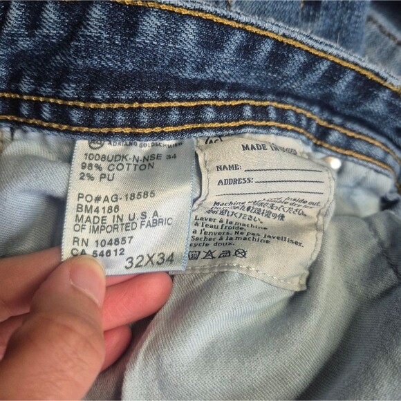 AG Adriano Goldschmied The Hero Relaxed Fit Jeans 98% Cotton Mens Size 32 x 34 - Picture 4 of 6